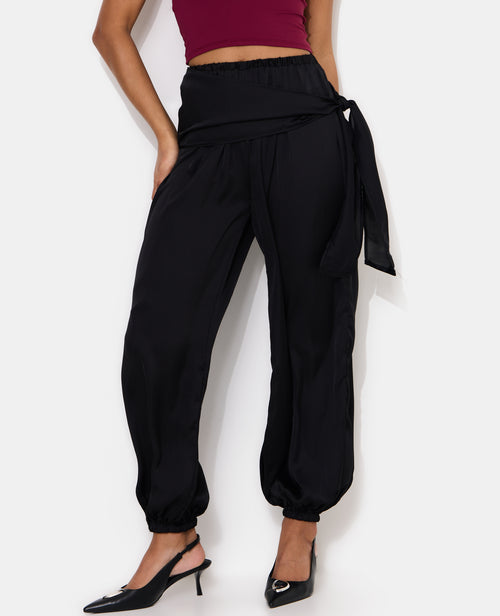 Pantalon bouffant en satin avec ceinture à nouer - PIMKIE - 5