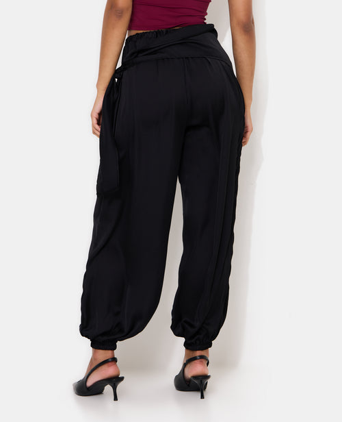 Pantalon bouffant en satin avec ceinture à nouer - PIMKIE - 6