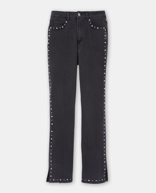 Jean droit taille haute avec clous - PIMKIE - 4