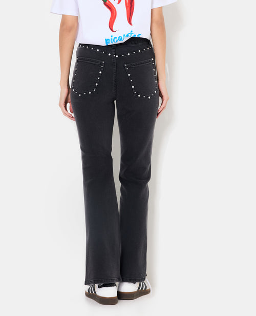 Jean droit taille haute avec clous - PIMKIE - 6