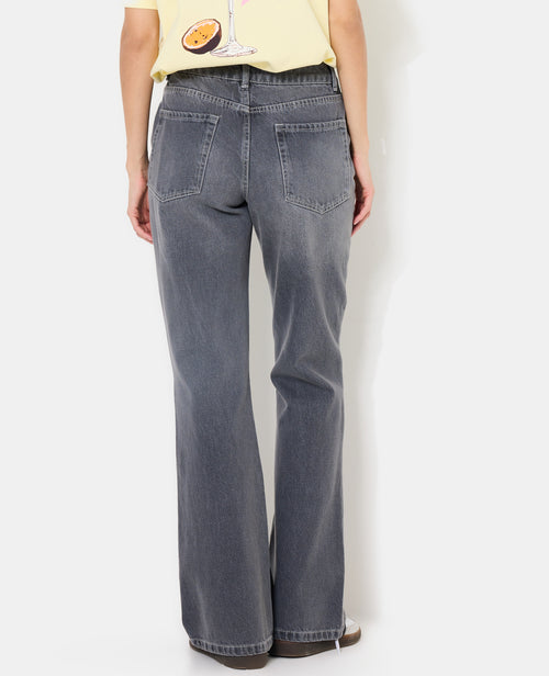 Jean flare taille haute avec broderies - PIMKIE - 6