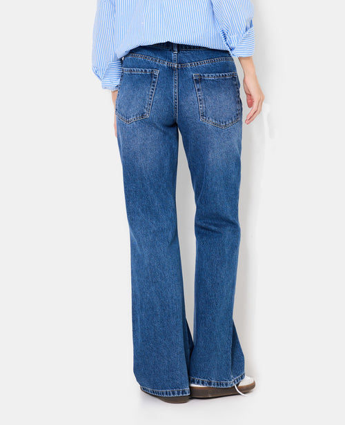 Jean flare taille haute avec broderies - PIMKIE - 6