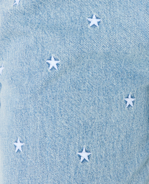 Jean wide taille medium avec étoiles brodées - PIMKIE - 8