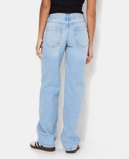 Jean wide taille basse avec clous et œillets - PIMKIE - 6