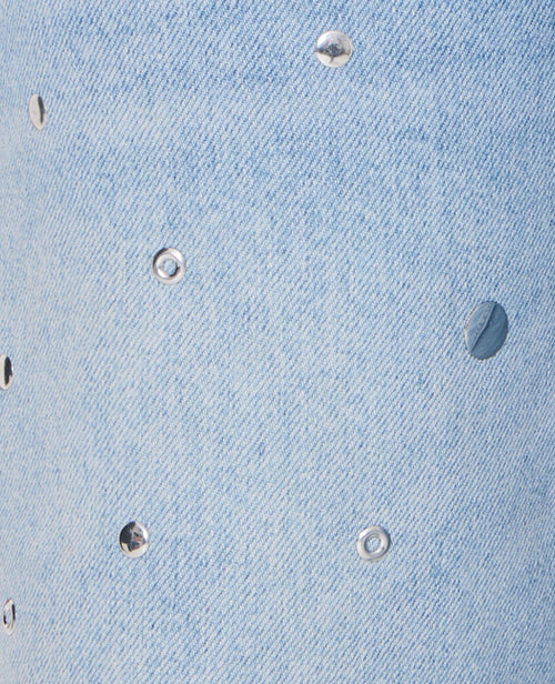 Jean wide taille basse avec clous et œillets - PIMKIE - 1