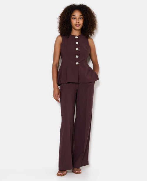 Pantalon large avec pinces - PIMKIE - 1
