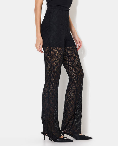 Pantalon flare en dentelle - PIMKIE - 2