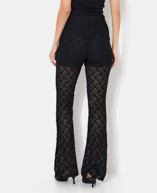 Pantalon flare en dentelle - PIMKIE - 6