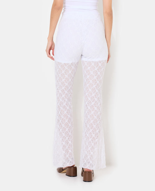Pantalon flare en dentelle - PIMKIE - 6