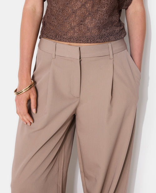 Pantalon large et droit avec pinces - PIMKIE - 3