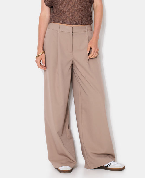 Pantalon large et droit avec pinces - PIMKIE - 5