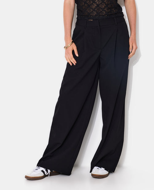 Pantalon large et droit avec pinces - PIMKIE - 2