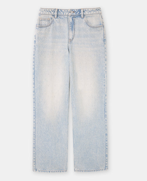 Jean wide taille haute avec strass - PIMKIE - 4