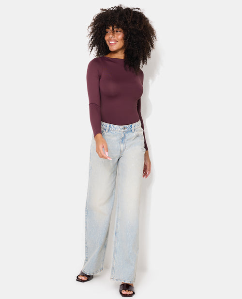 Jean wide taille haute avec strass - PIMKIE - 7