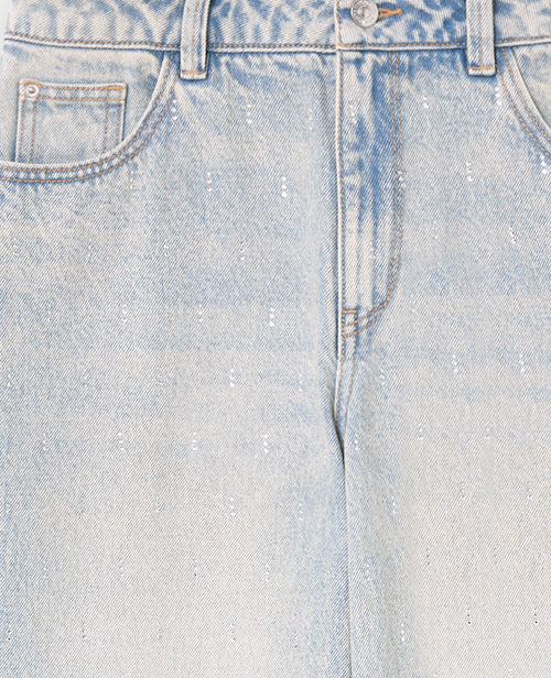 Jean wide taille haute avec strass - PIMKIE - 9