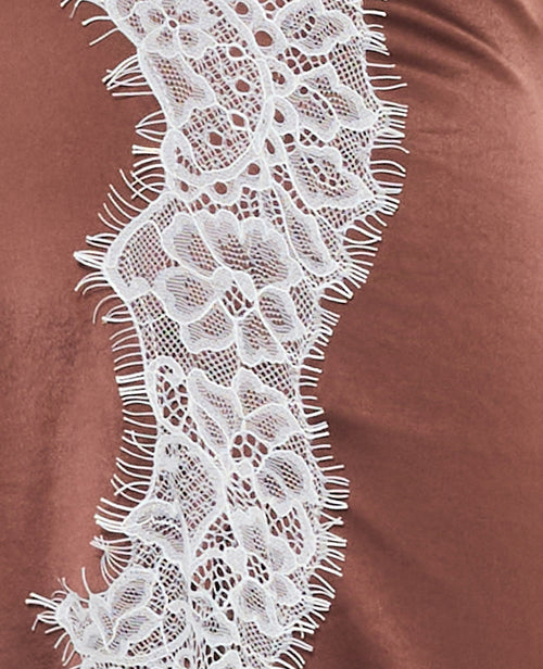 Pantalon droit satin et dentelle esprit lingerie - PIMKIE - 10