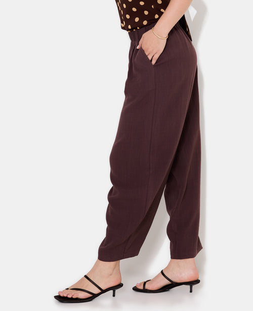 Pantalon barrel en tissu effet lin - PIMKIE - 2