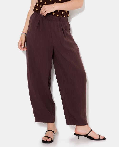 Pantalon barrel en tissu effet lin - PIMKIE - 5