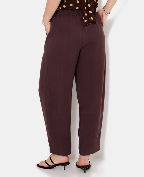 Pantalon barrel en tissu effet lin - PIMKIE - 6