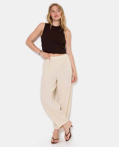 Pantalon barrel en tissu effet lin - PIMKIE - 3