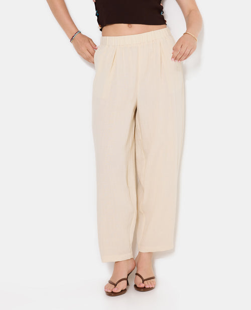 Pantalon barrel en tissu effet lin - PIMKIE - 5