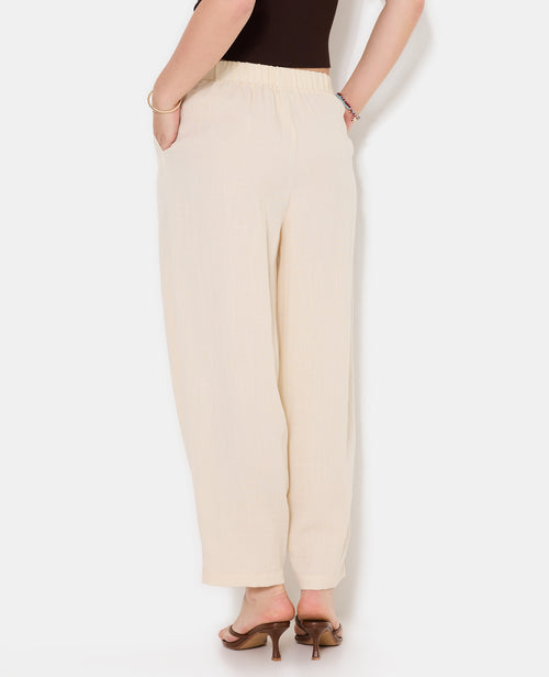Pantalon barrel en tissu effet lin - PIMKIE - 6