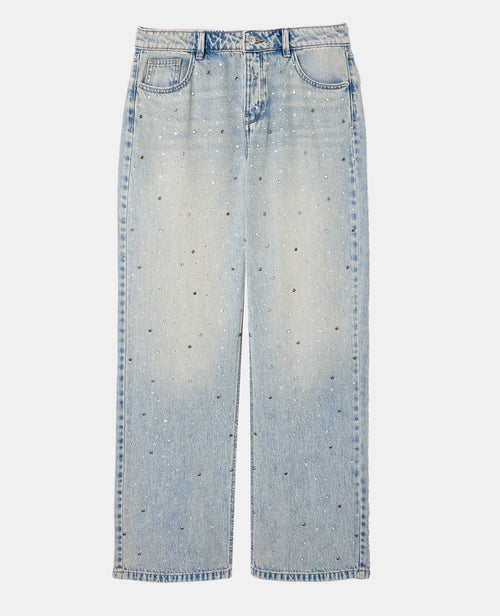 Jean wide taille basse avec strass - PIMKIE - 4
