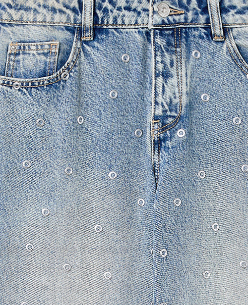 Jean wide taille medium avec œillets - PIMKIE - 8