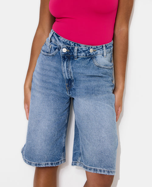 Bermuda en jean avec taille décalée - PIMKIE - 2