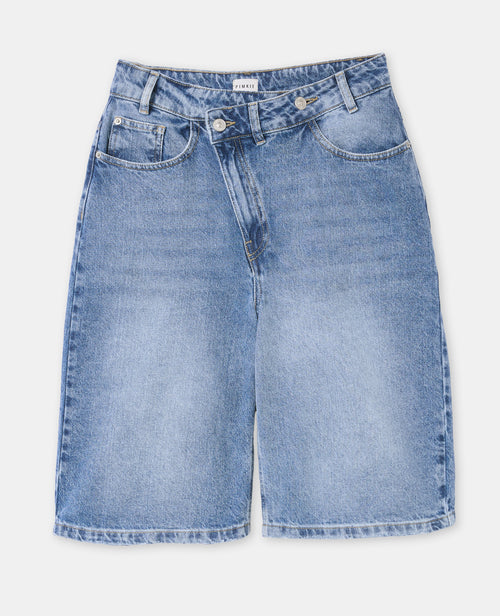 Bermuda en jean avec taille décalée - PIMKIE - 4