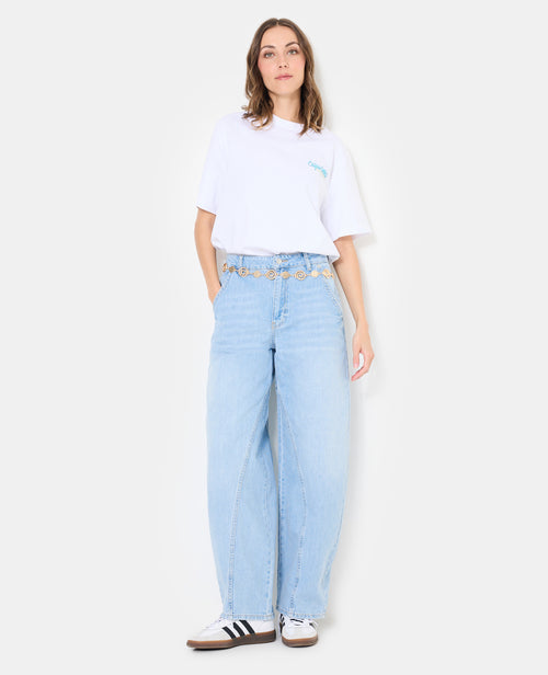 Jean barrel taille medium avec jeux de coutures - PIMKIE - 1