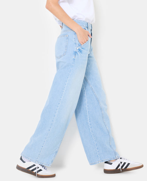 Jean barrel taille medium avec jeux de coutures - PIMKIE - 2