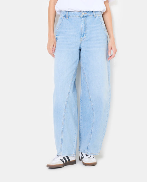 Jean barrel taille medium avec jeux de coutures - PIMKIE - 5