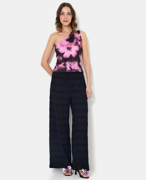 Pantalon droit et ample en tissu texturé - PIMKIE - 1