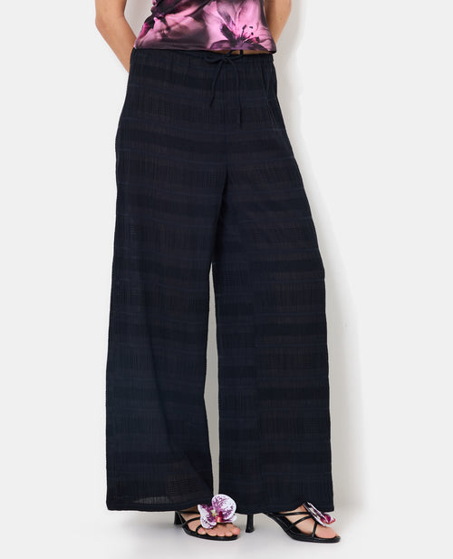 Pantalon droit et ample en tissu texturé - PIMKIE - 2