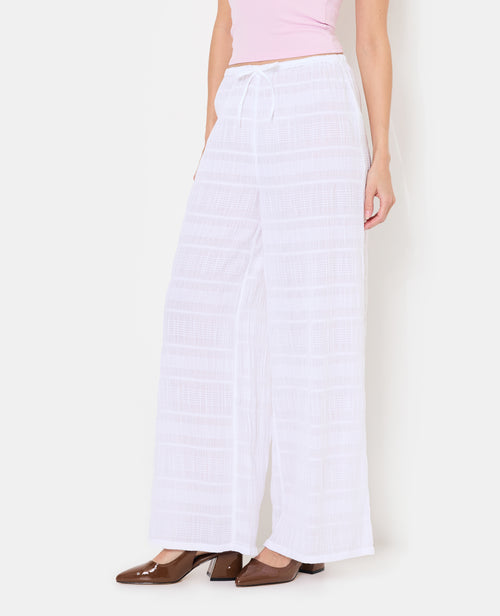 Pantalon droit et ample en tissu texturé - PIMKIE - 2
