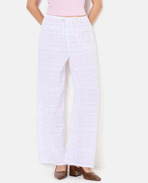 Pantalon droit et ample en tissu texturé - PIMKIE - 5