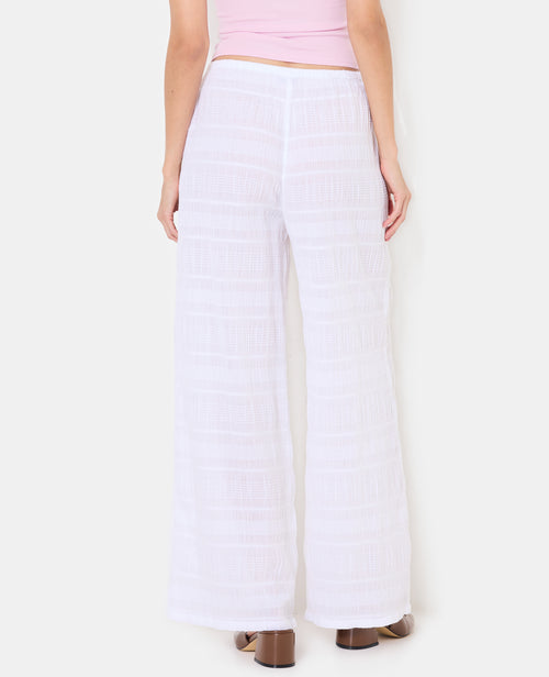 Pantalon droit et ample en tissu texturé - PIMKIE - 6