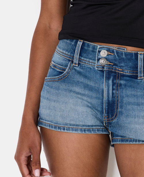 Mini-short en jean taille basse - PIMKIE - 2
