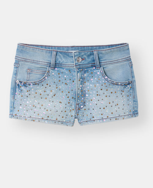 Short mini en jean avec strass - PIMKIE - 4
