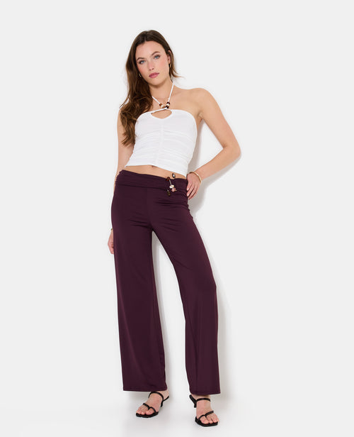 Pantalon droit en maille avec détail bijou et pierres - PIMKIE - 3