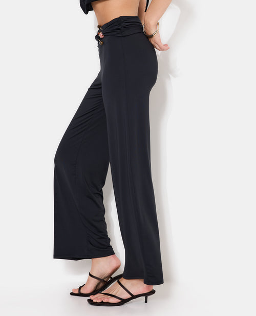 Pantalon droit en maille avec détail bijou et pierres - PIMKIE - 2
