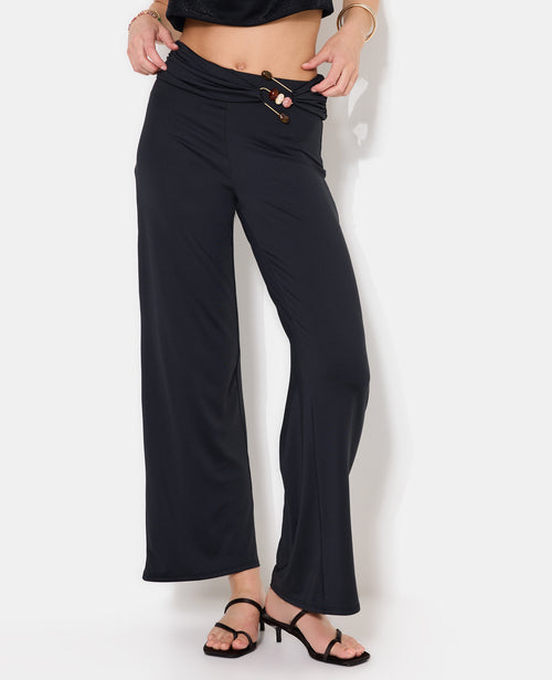 Pantalon droit en maille avec détail bijou et pierres - PIMKIE - 5