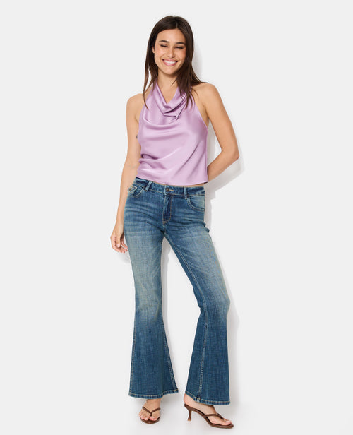 Jean flare taille basse - PIMKIE - 1
