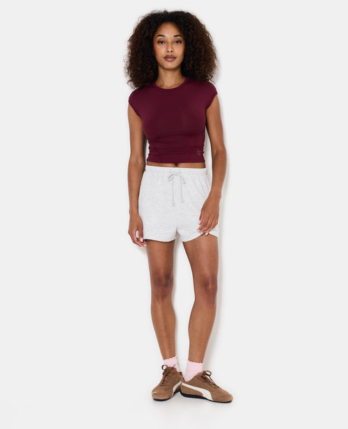 Short en molleton taille élastiquée - PIMKIE - 1