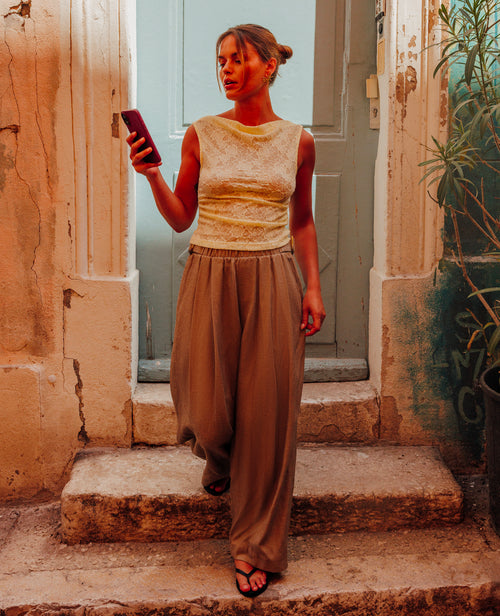 Pantalon barrel avec lin - PIMKIE - 1