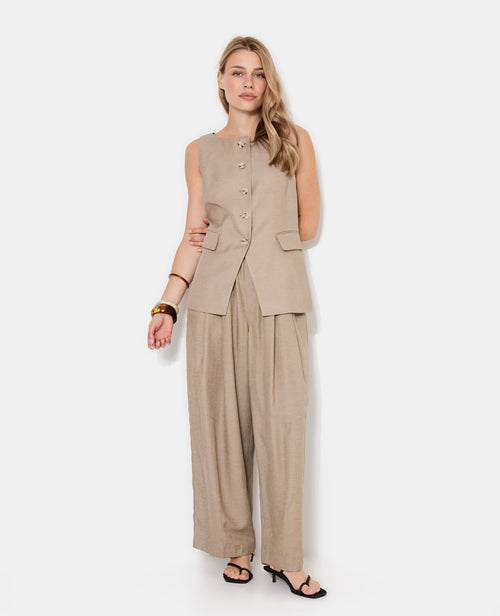 Pantalon barrel avec lin - PIMKIE - 3