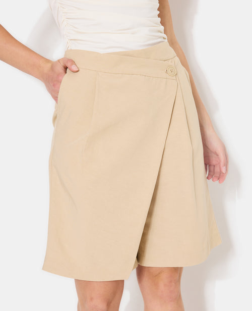 Bermuda taille décalée avec pinces - PIMKIE - 3