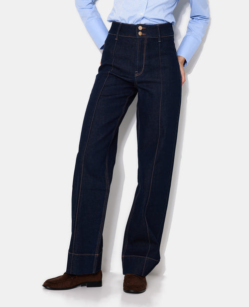 Jean droit taille haute avec jeux de couture - PIMKIE - 5
