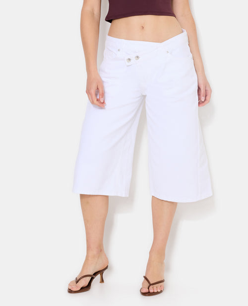 Bermuda ample en jean taille décalée et basse - PIMKIE - 5